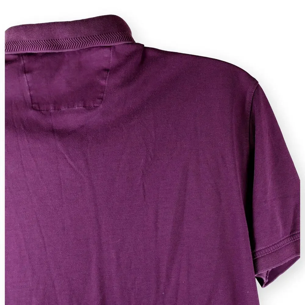 Banana Republic Mens Purple Stripe Luxury Touch Polo XL